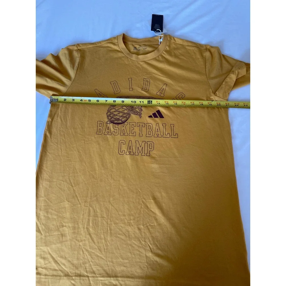 Adidas Mens Basketball‎ Camp T-Shirt Preloved Yellow IM4625 Small NWT